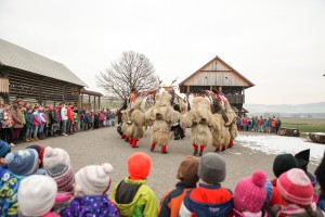 Nad kurenti v Deželi kozolcev so bili navdušeni tudi številni zbrani_foto Alenka Lamovšek