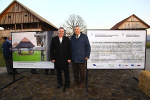 Rupert Gole in Matjaž-Tičo Župančič na odprtju razstave_Foto_Franc Pepelnak